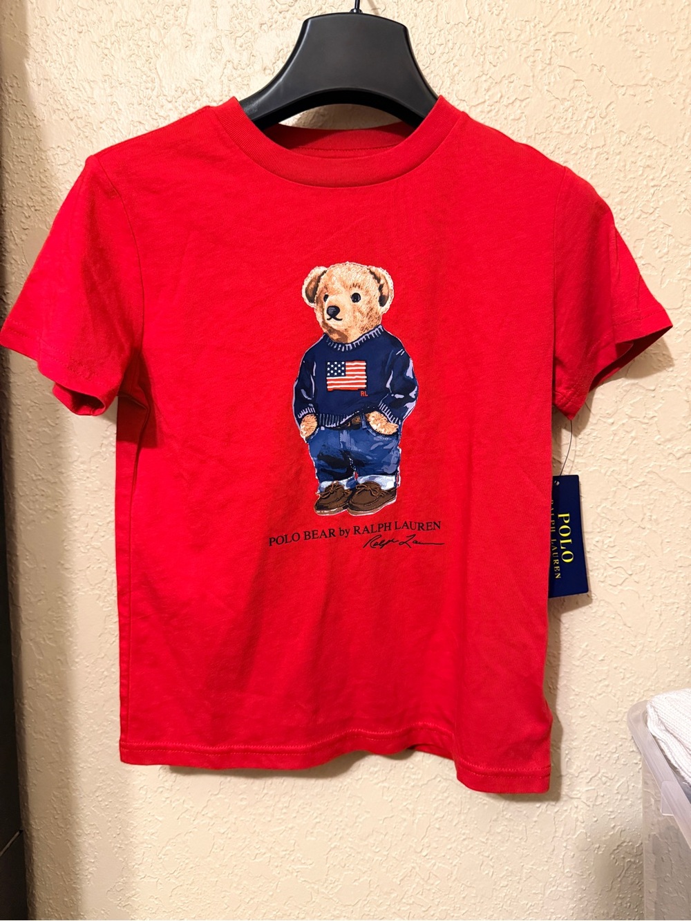 Polo by Ralph Lauren Red Polo Bear Short Sleeve Tee